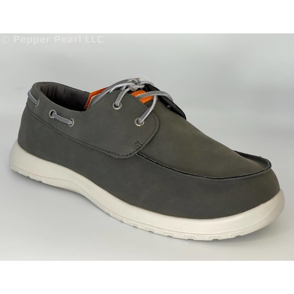 Deck Shoe Cruise Oiled Nubuck EVA Charcoal Men's Size 12 Soft Science Boat Beach - Picture 5 of 11